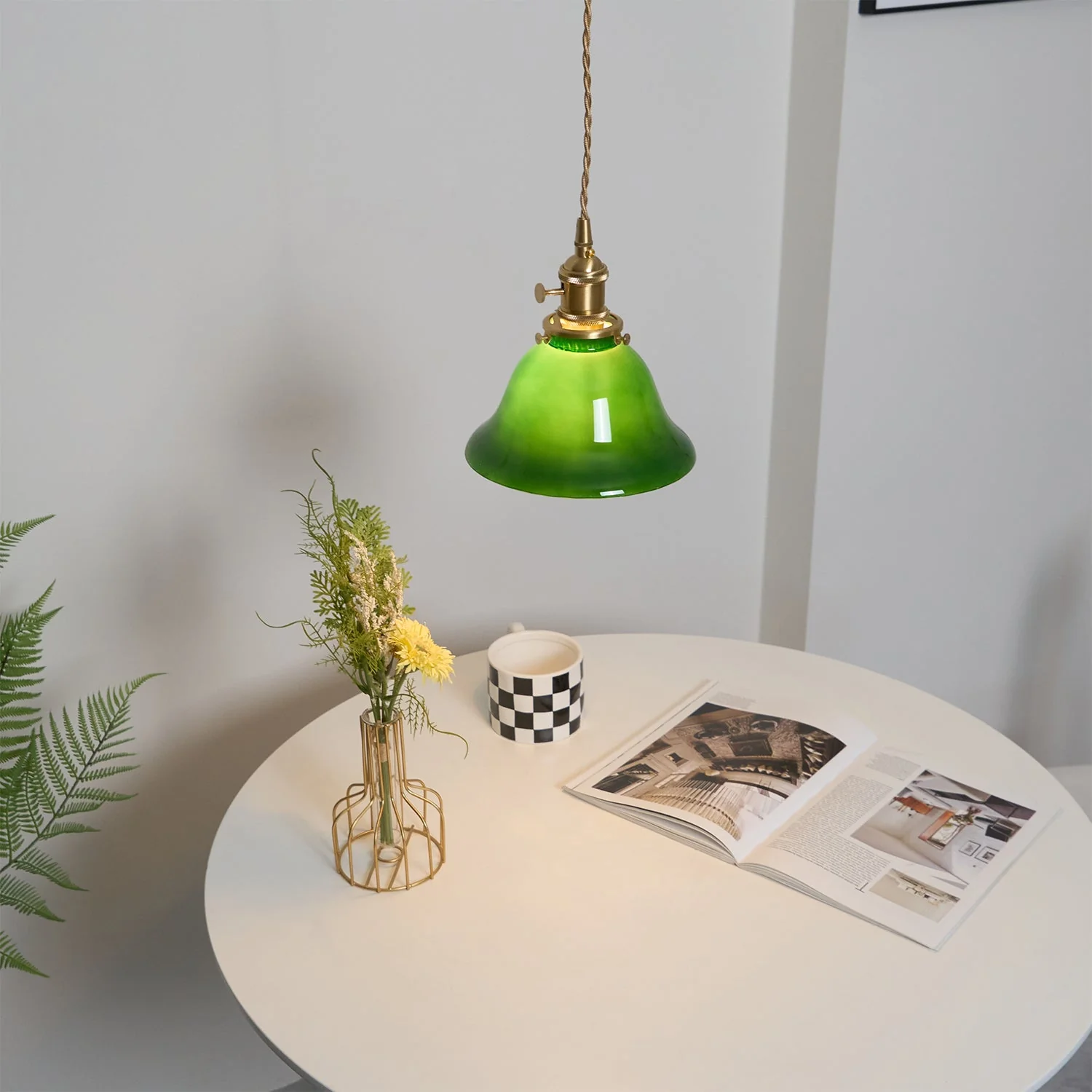 Velona Brass Retro Pendant Light - Image 10