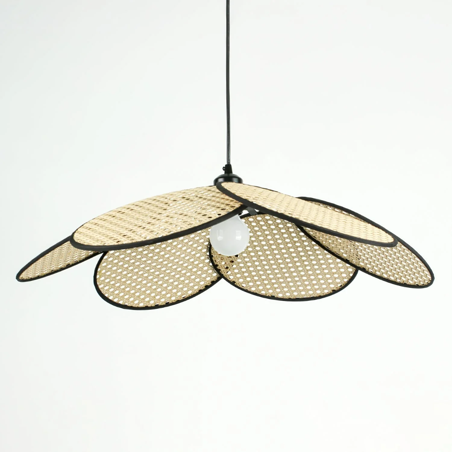 Vemarora Premium Elegance Petals Rattan Fabric Pendant Lamp - Image 11