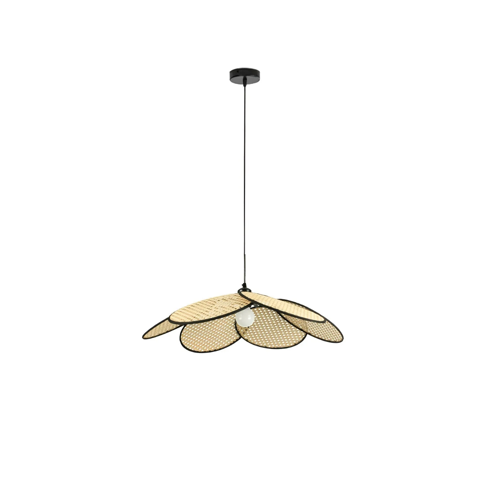 Vemarora Premium Elegance Petals Rattan Fabric Pendant Lamp - Image 15