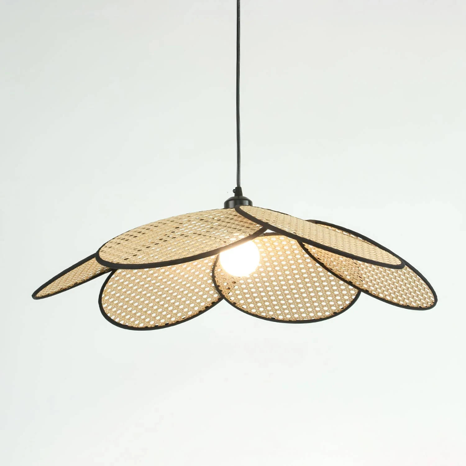 Vemarora Premium Elegance Petals Rattan Fabric Pendant Lamp - Image 19