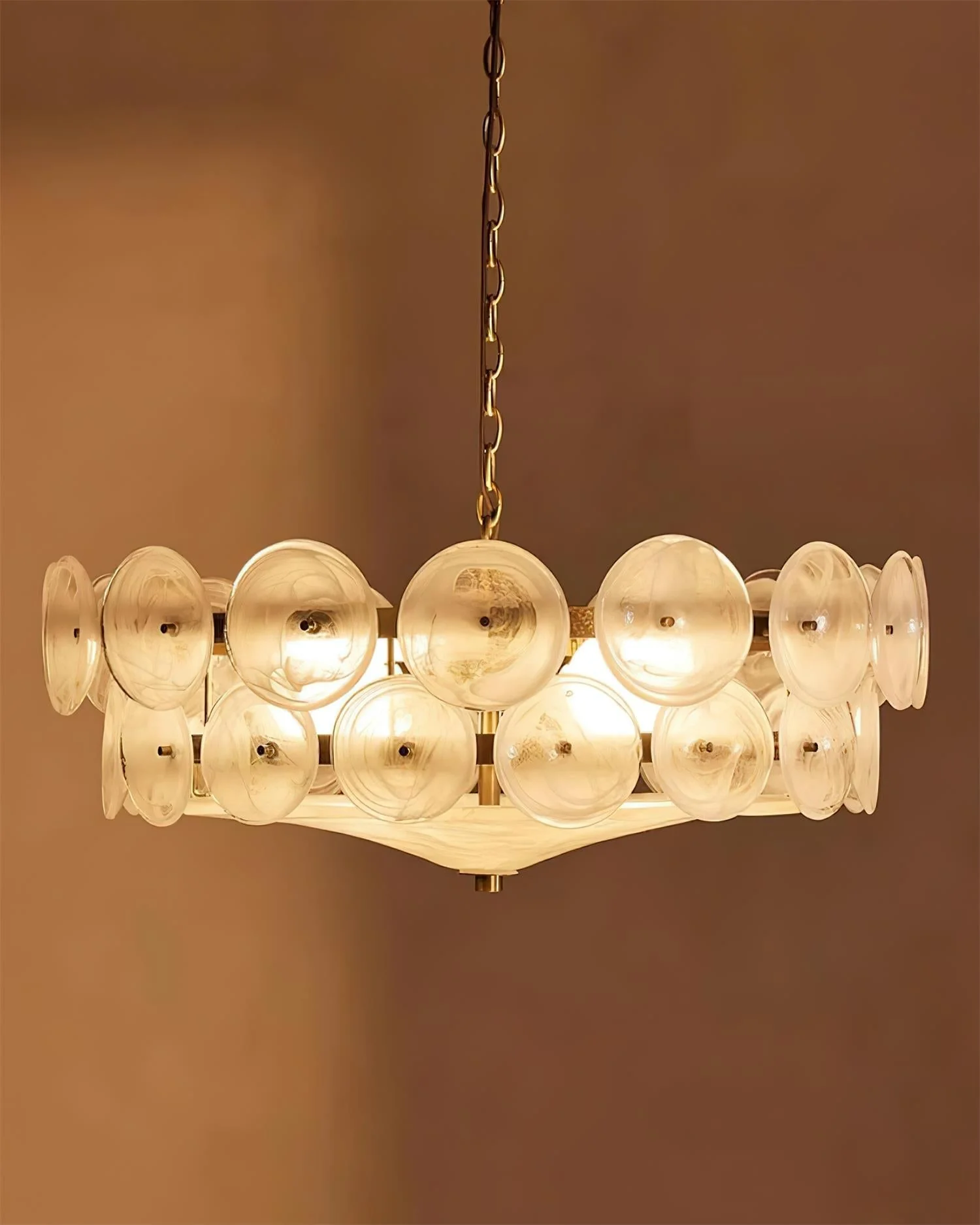 Ventilo Amber Glass Chandelier - Image 11