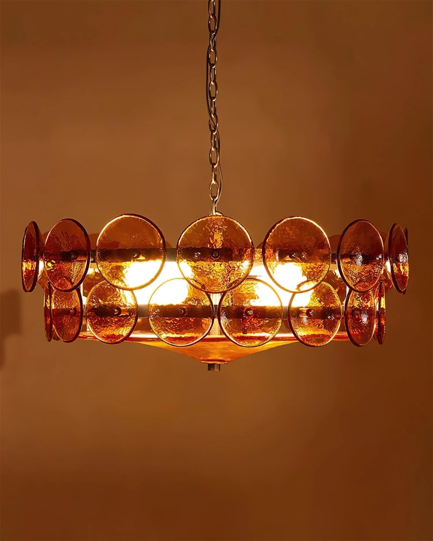Ventilo Amber Glass Chandelier - Image 14