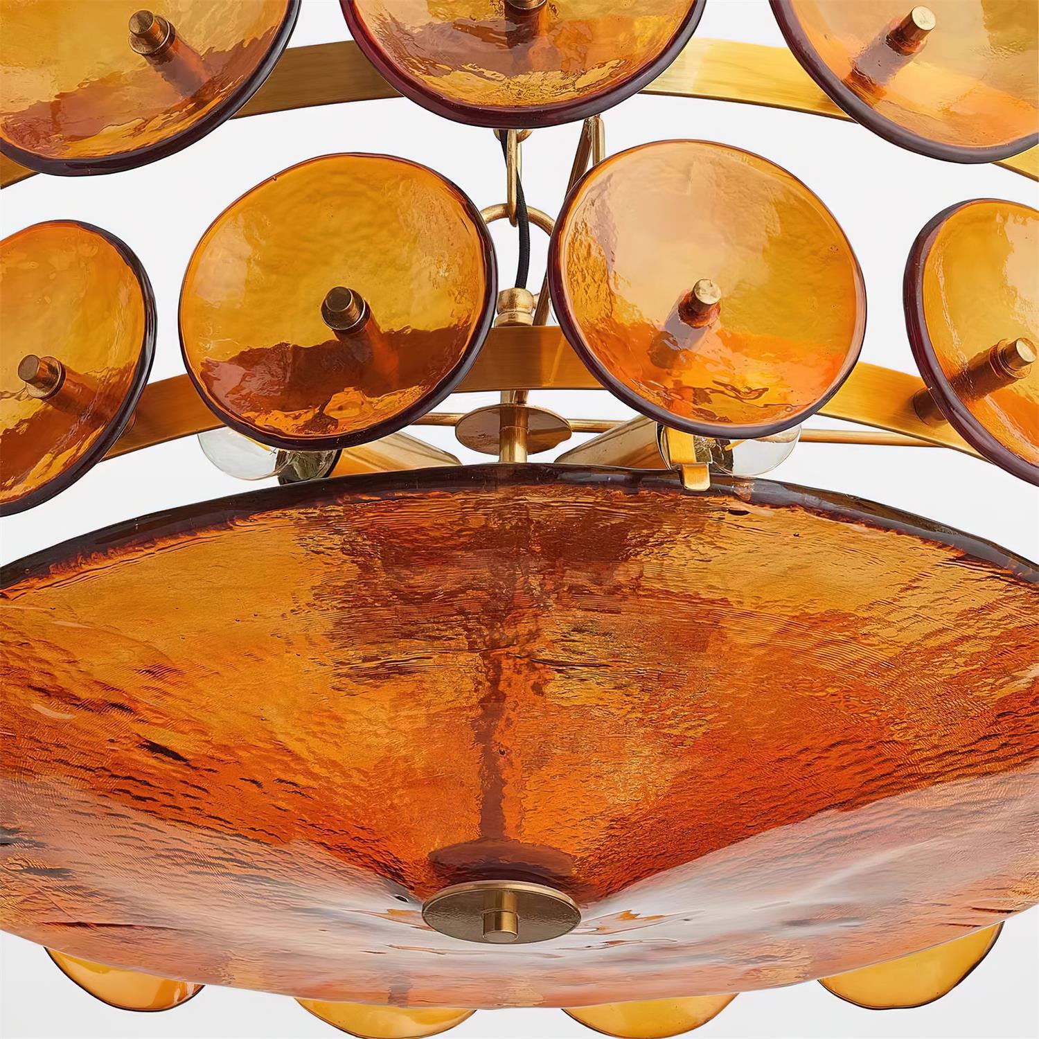 Ventilo Amber Glass Chandelier - Image 18