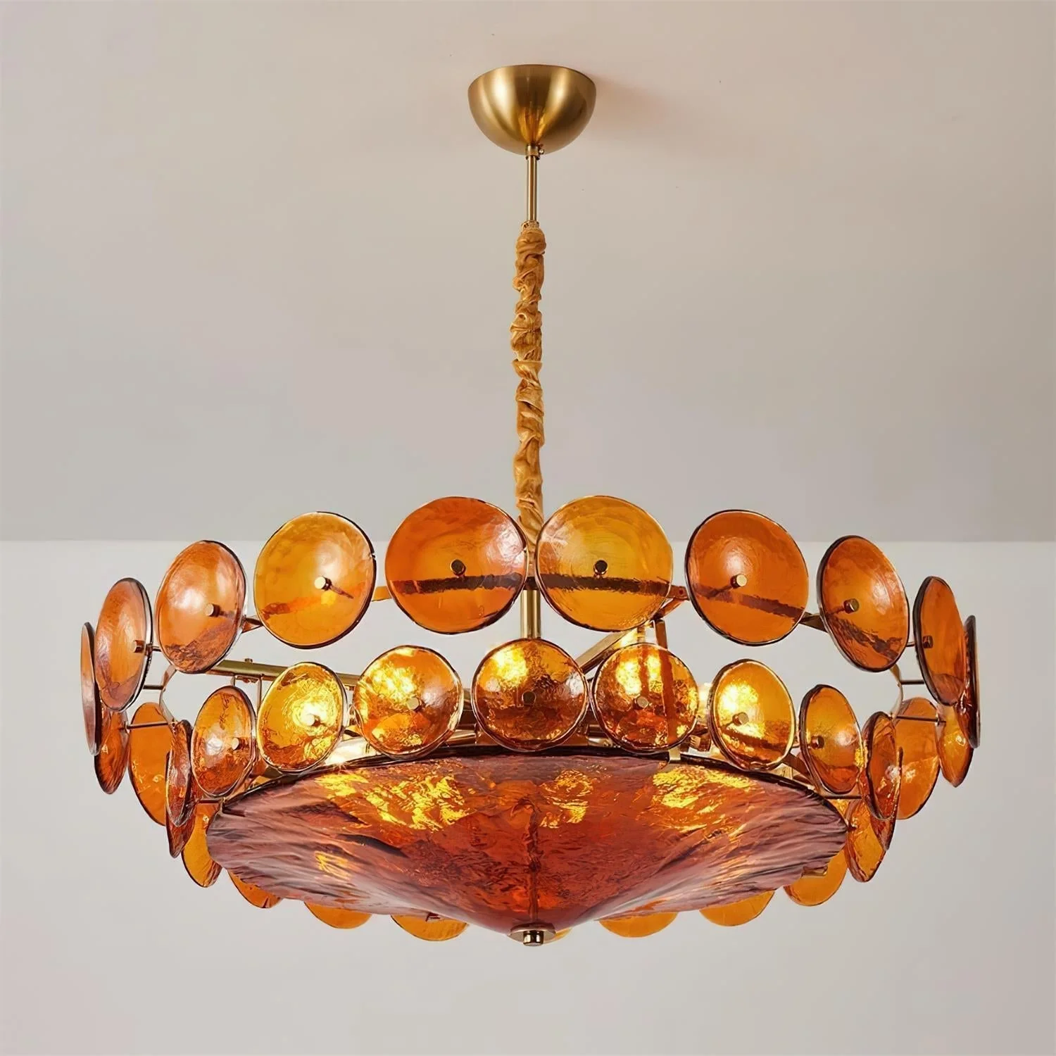 Ventilo Amber Glass Chandelier - Image 19