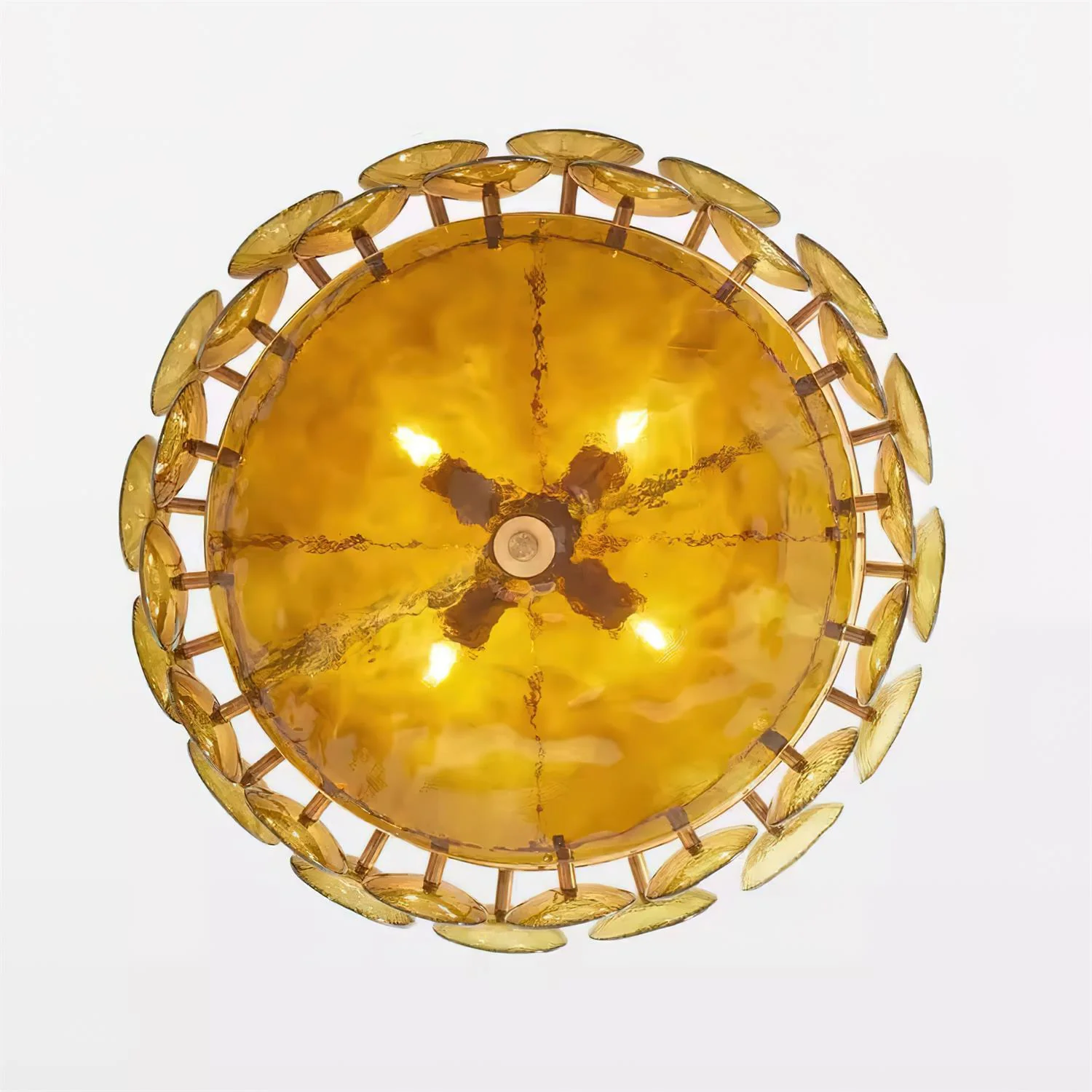 Ventilo Amber Glass Chandelier - Image 2