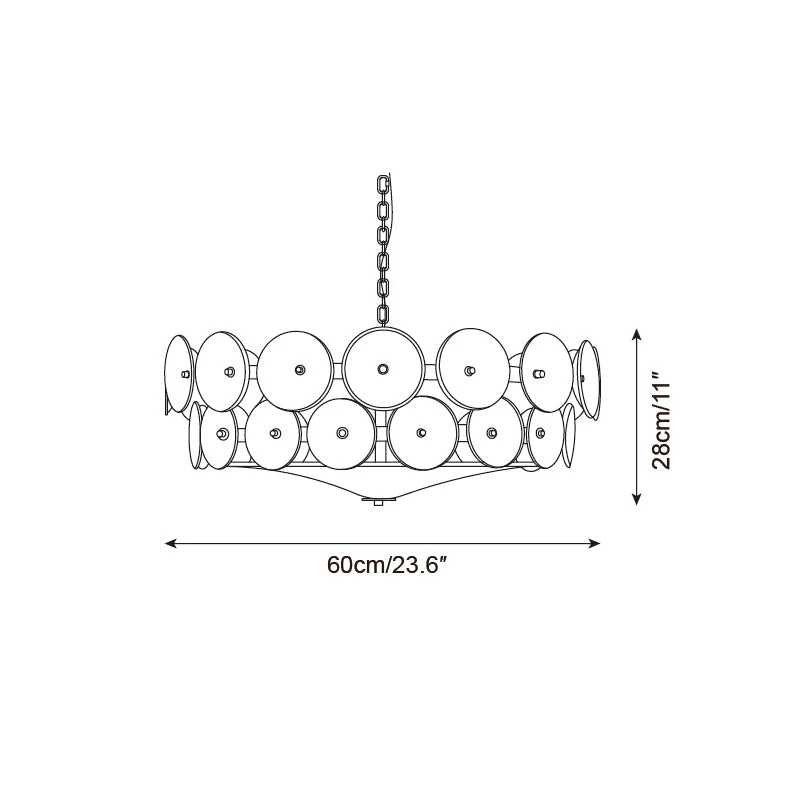 Ventilo Amber Glass Chandelier - Image 27