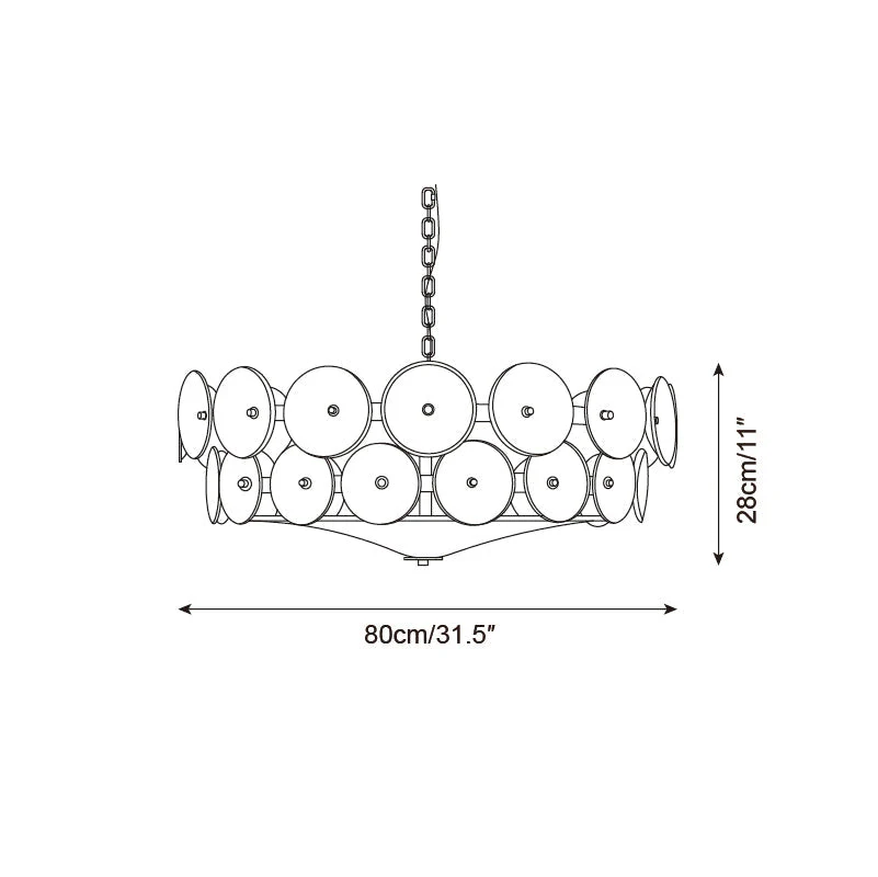 Ventilo Amber Glass Chandelier - Image 28