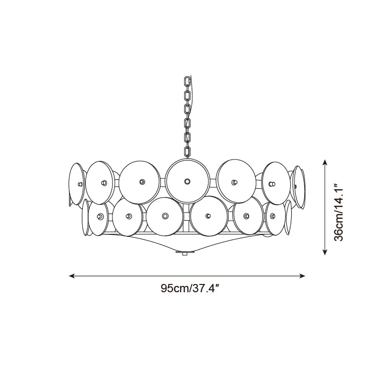 Ventilo Amber Glass Chandelier - Image 29