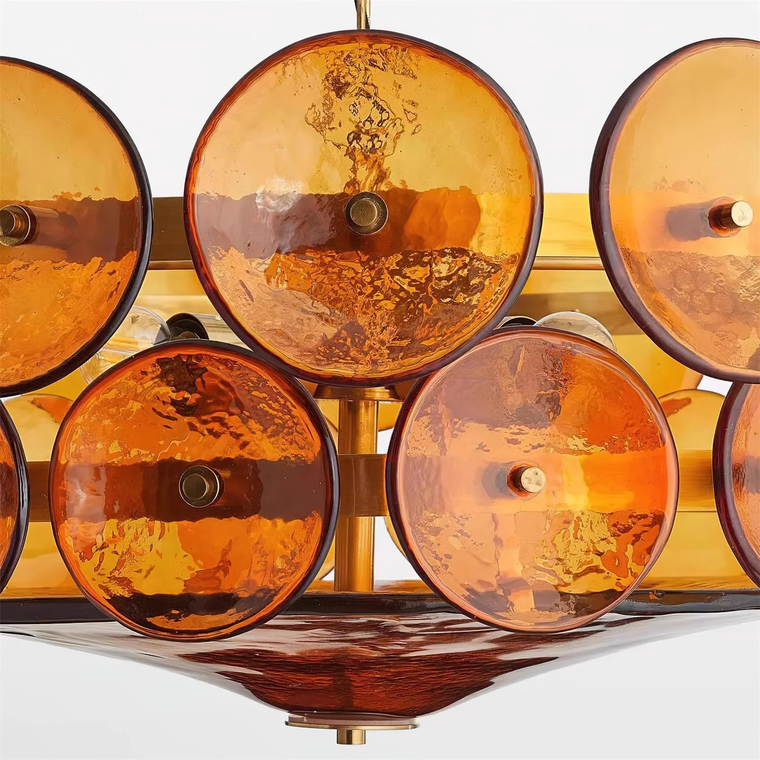 Ventilo Amber Glass Chandelier - Image 3