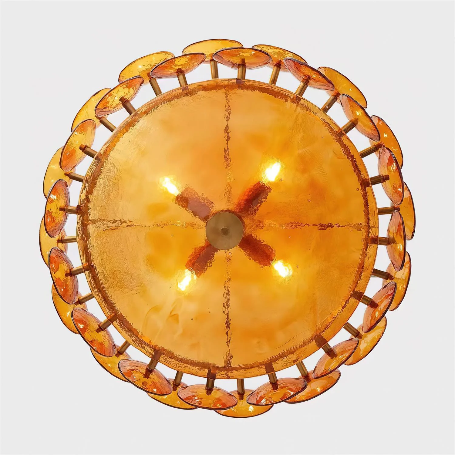 Ventilo Amber Glass Chandelier - Image 5