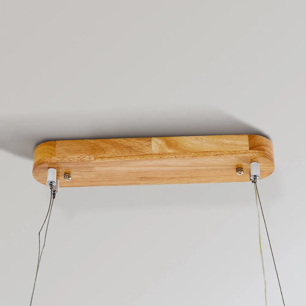 Veon Contemporary Oval Wooden Pendant Light - Image 15