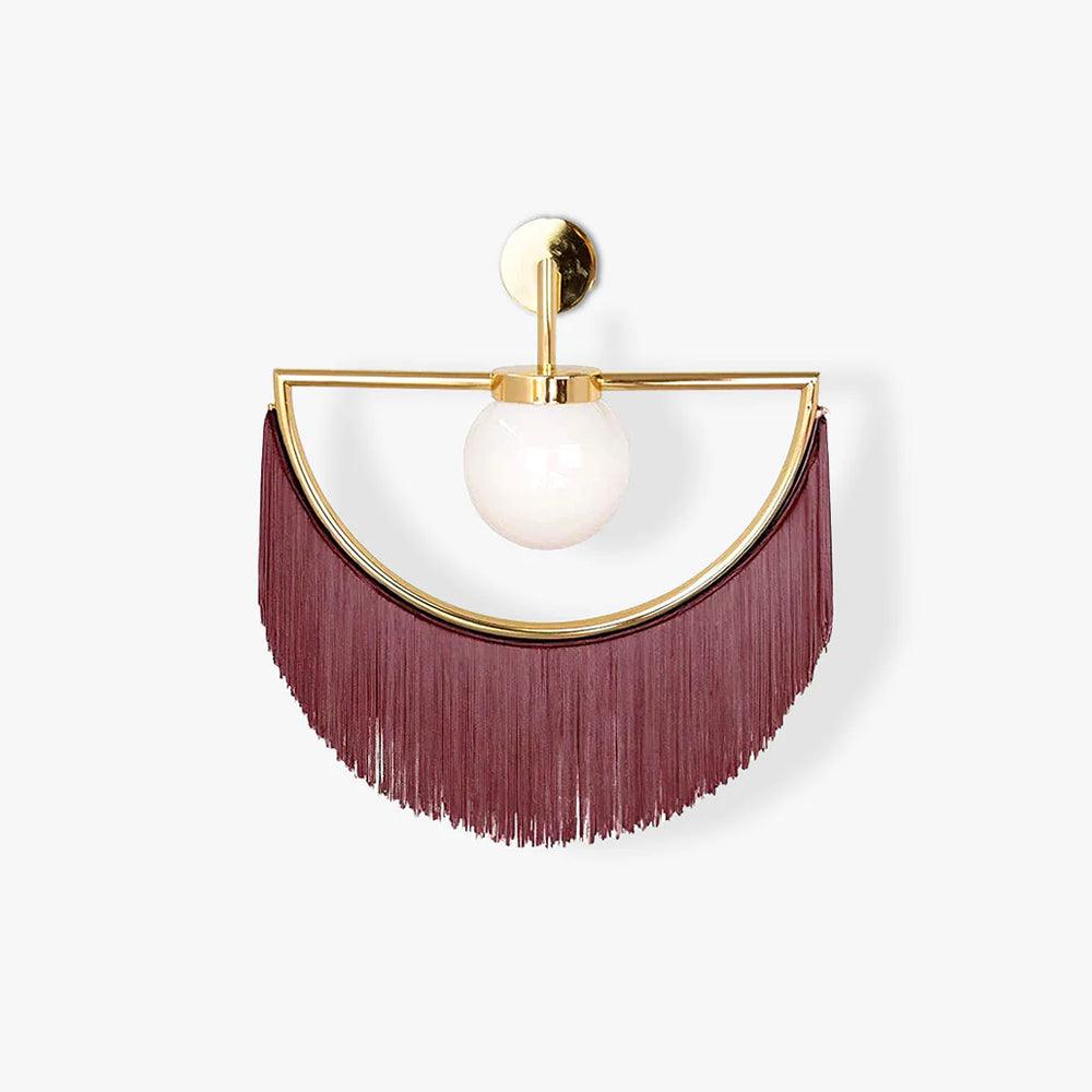 Verinyra Tassel Cute Fabric Glass Wall Lamp