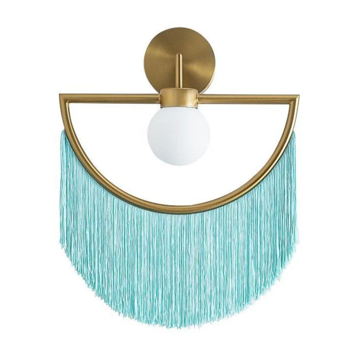 Verinyra Tassel Cute Fabric Glass Wall Lamp - Image 19