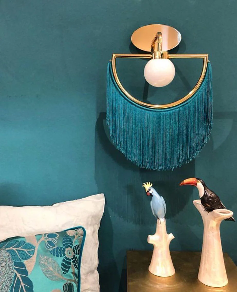 Verinyra Tassel Cute Fabric Glass Wall Lamp - Image 29