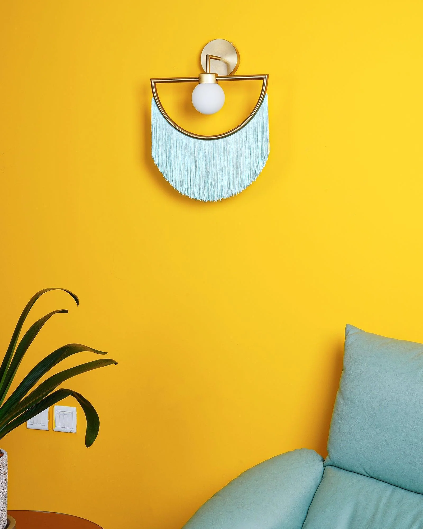 Verinyra Tassel Cute Fabric Glass Wall Lamp - Image 32