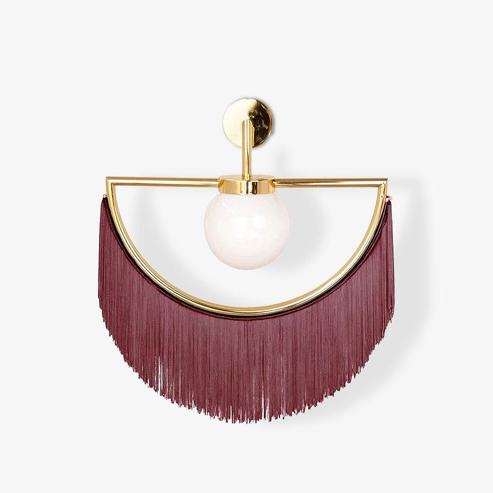 Verinyra Tassel Cute Fabric Glass Wall Lamp - Image 7