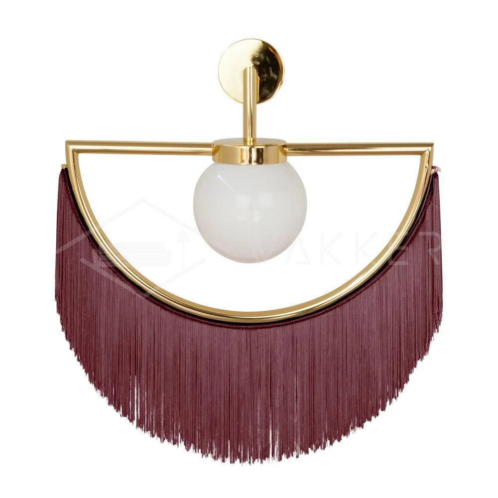 Verinyra Tassel Cute Fabric Glass Wall Lamp - Image 8
