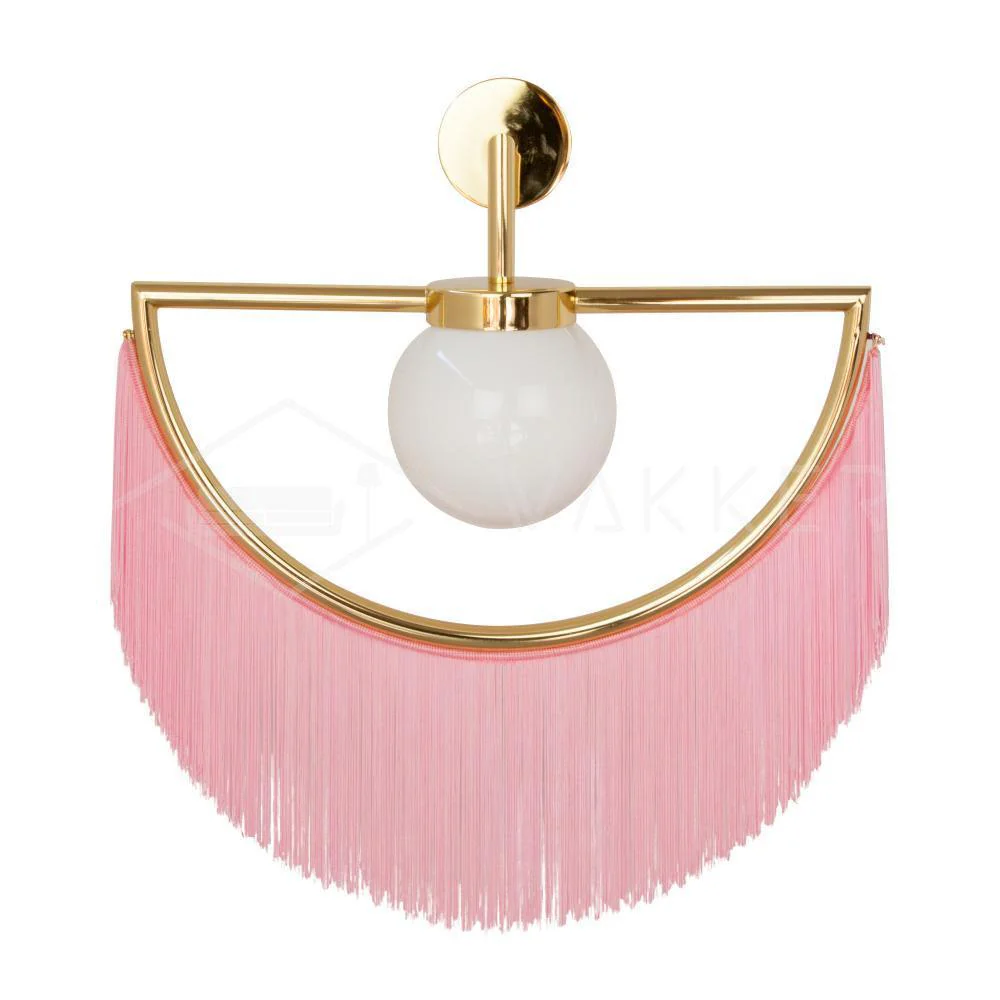 Verinyra Tassel Cute Fabric Glass Wall Lamp - Image 9