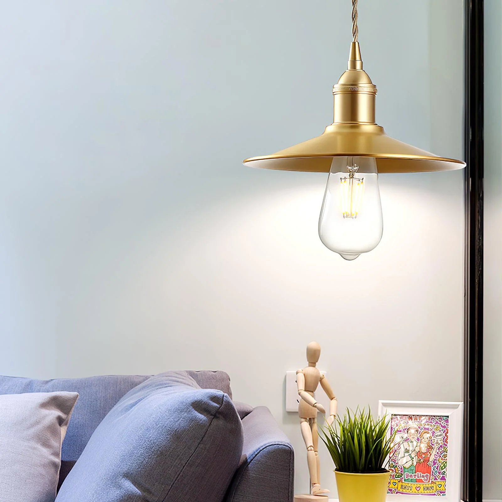 Verona Brass Pendant Lamp - Image 13
