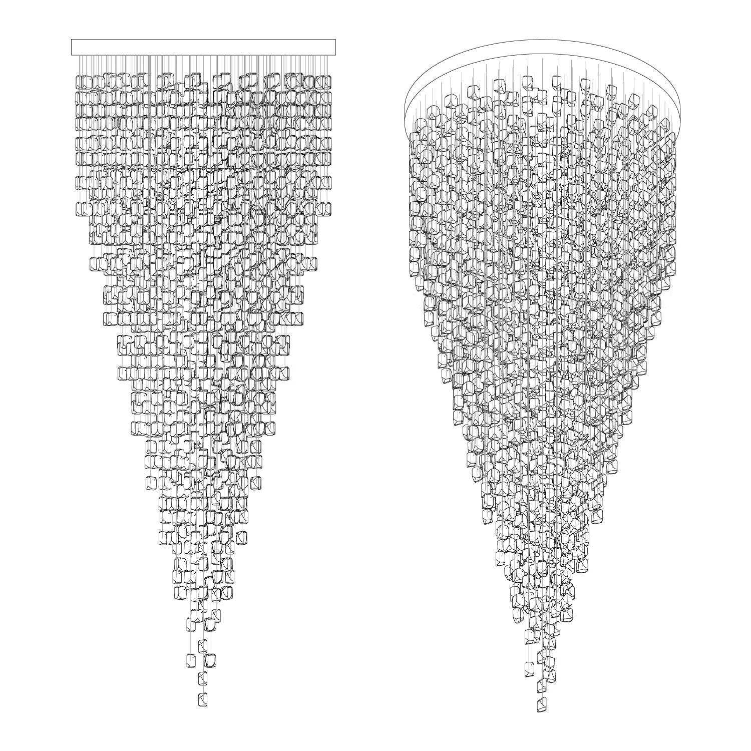 Veshaa Postmodern Luxury Stone Crystal Chandelier - Image 48