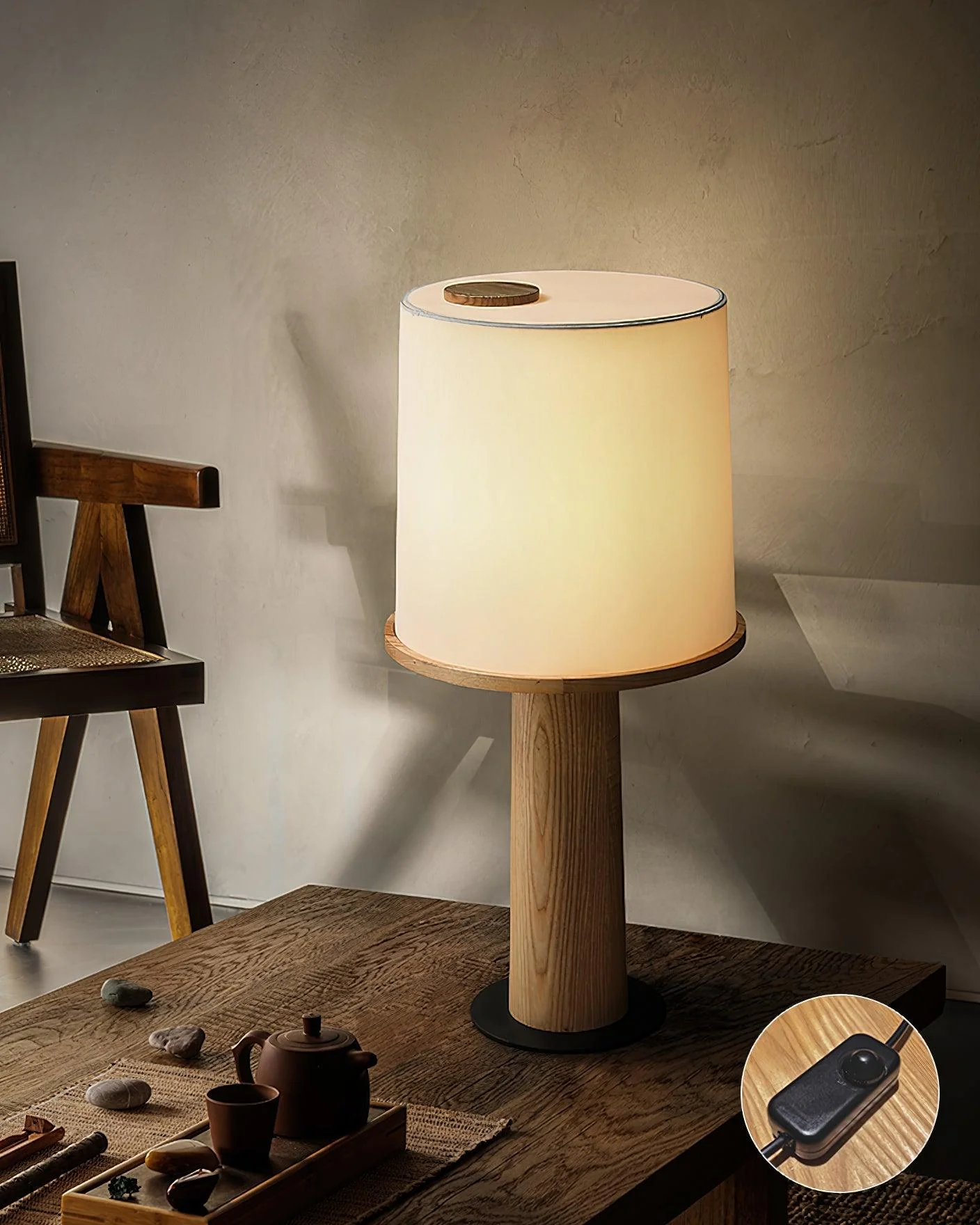 Vesper Minimalist Wood Table Lamp - Image 13