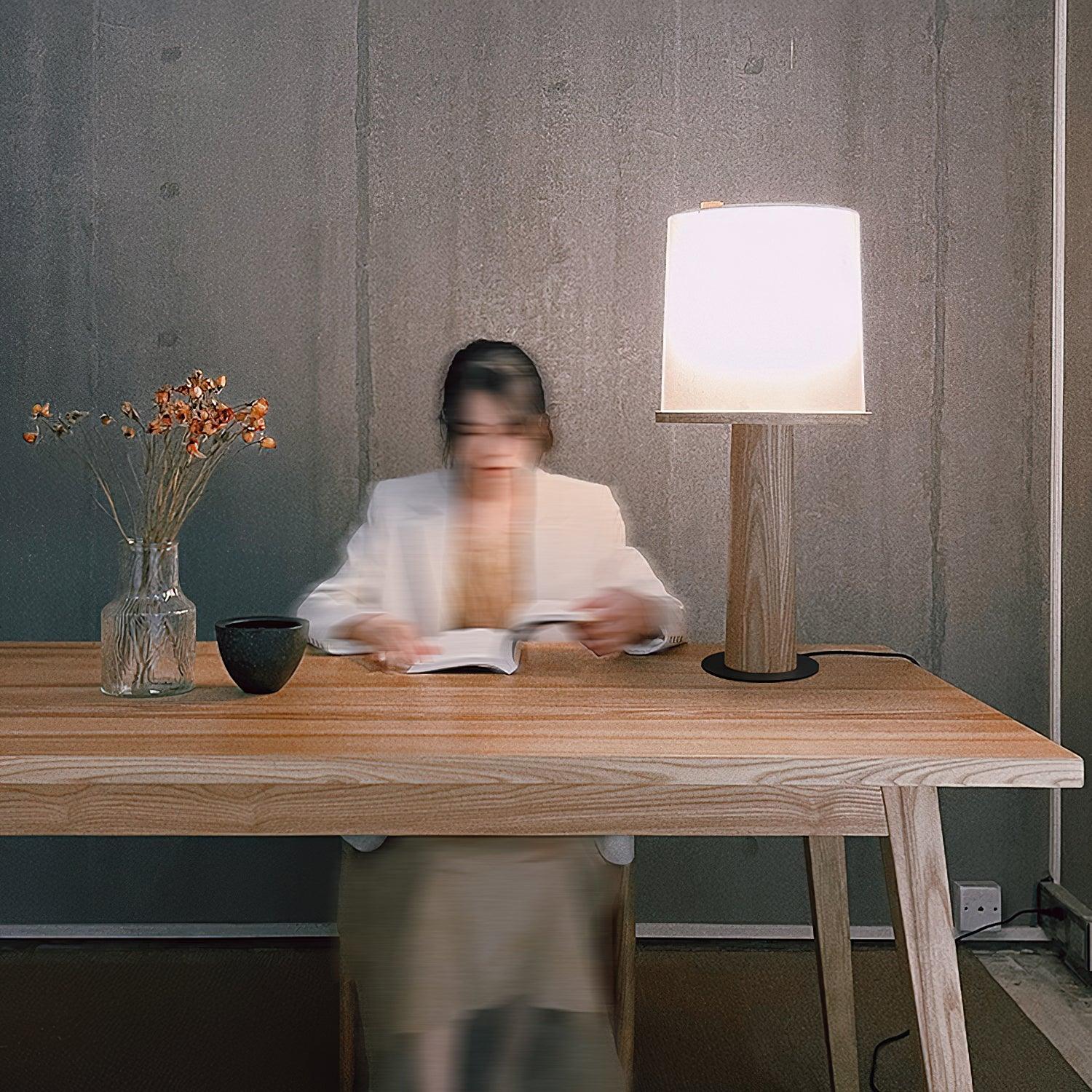 Vesper Minimalist Wood Table Lamp - Image 9