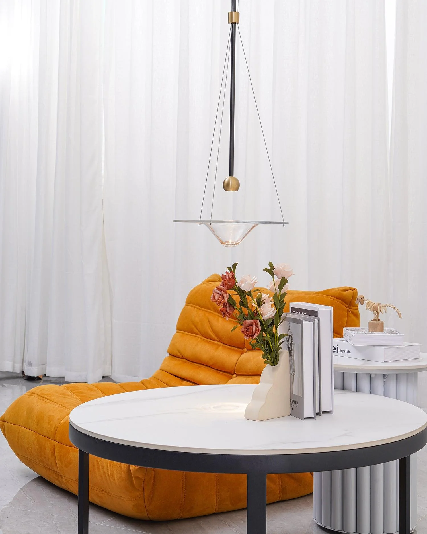 Vesperce Brass Minimalistic Pendant Light - Image 12