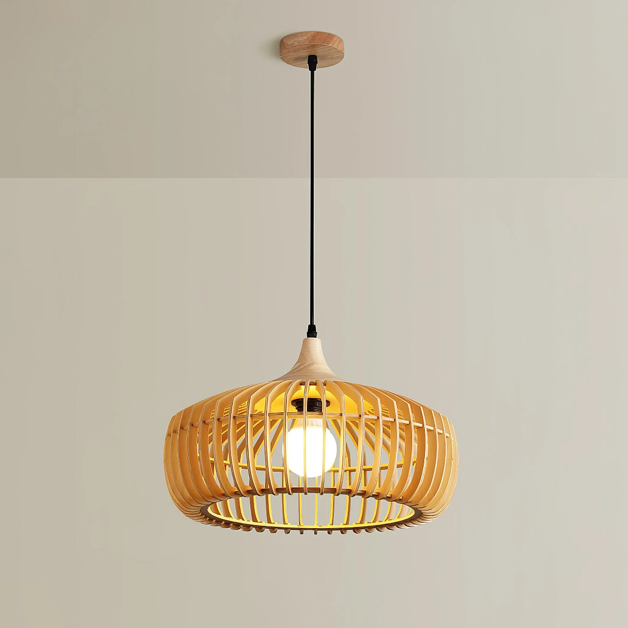 Vesva Wooden Retro Pendant Lamp - Image 10