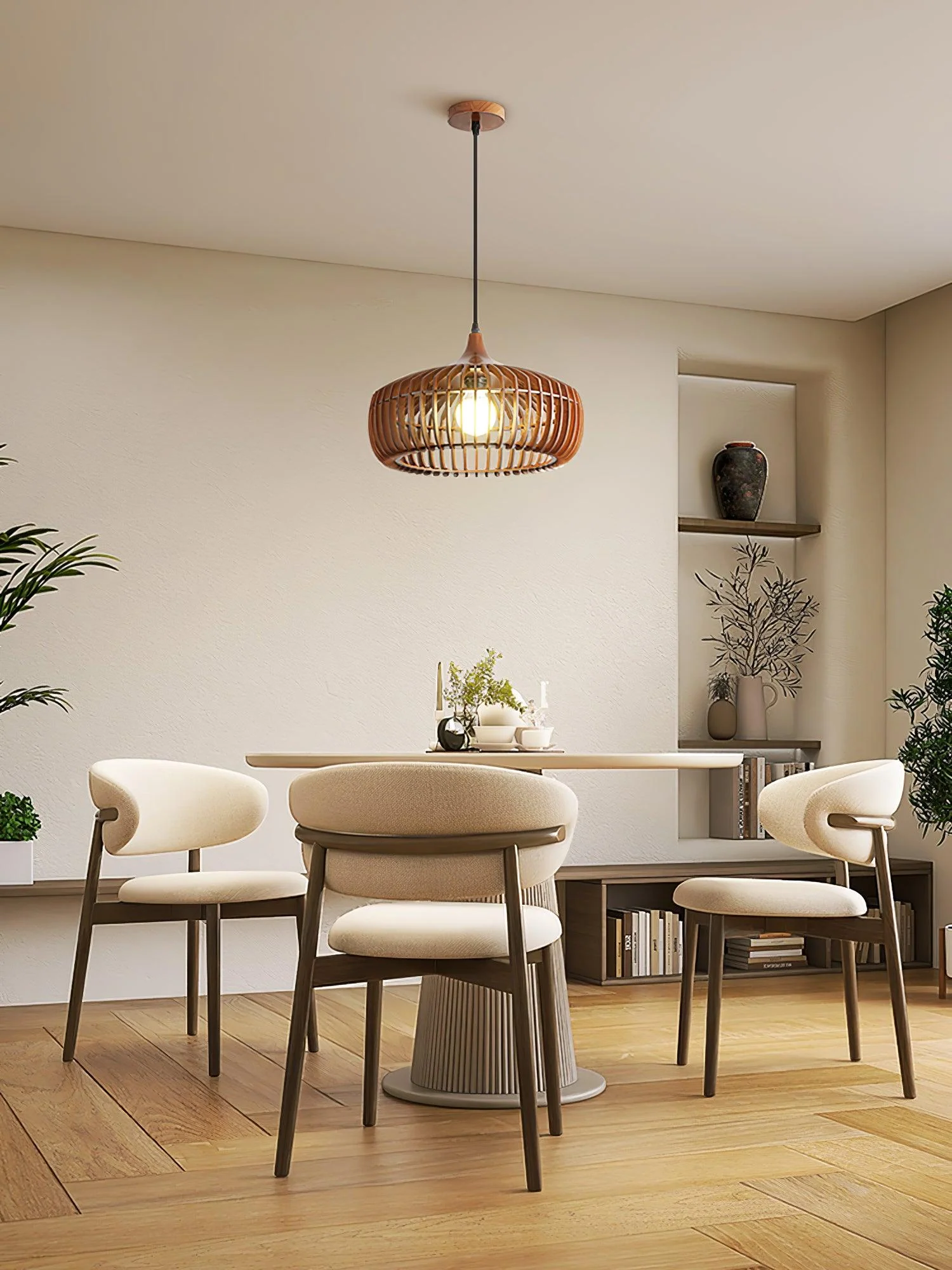 Vesva Wooden Retro Pendant Lamp - Image 13