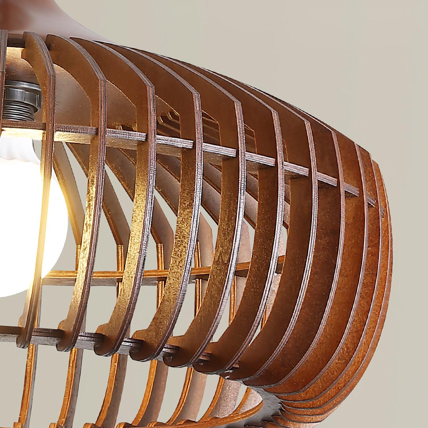 Vesva Wooden Retro Pendant Lamp - Image 23