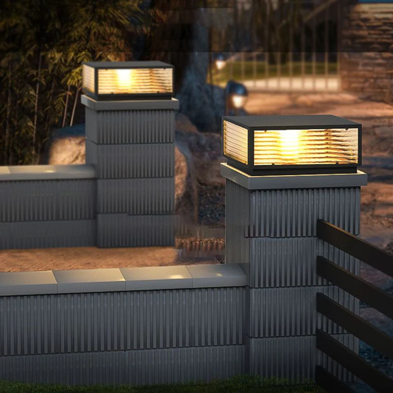 Vetra Vintage Metal LED Outdoor Light Post - Image 5