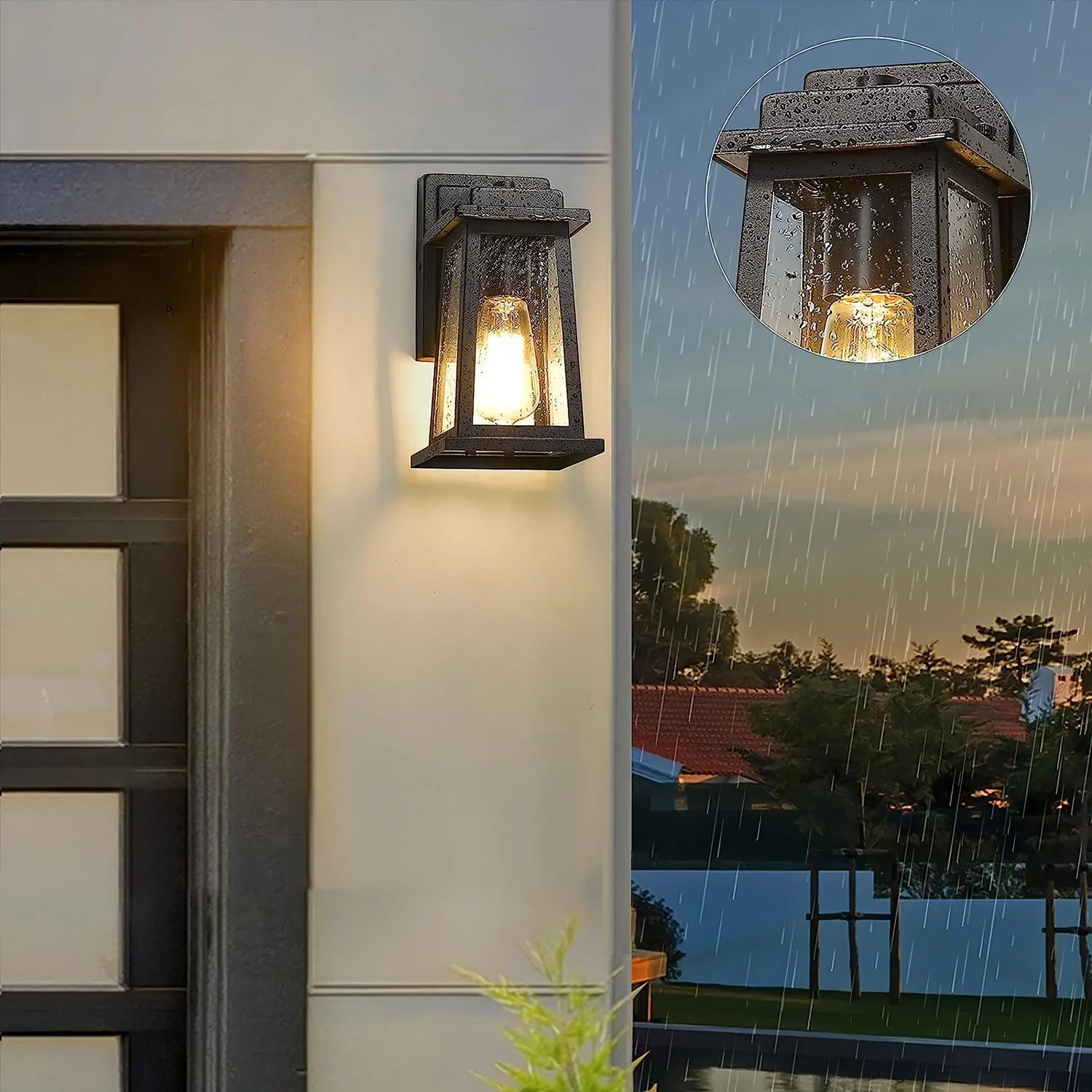 Vevelir Vintage Industrial Outdoor Lantern Wall Lamp - Image 5