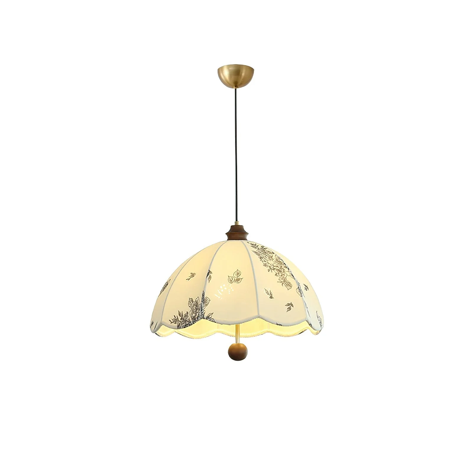 Vevenir Petal Whisper Wood Fabric Pendant Lamp - Image 13