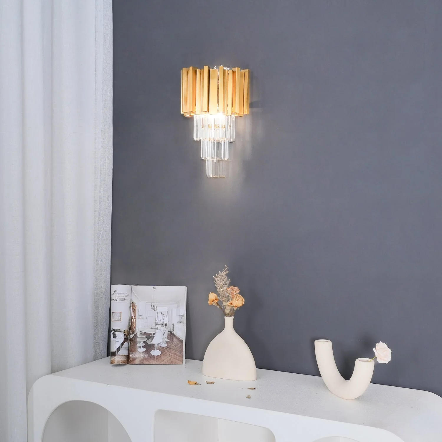 Vevyniel Postmodern Luxury Empire Crystal Wall Lamp - Image 19