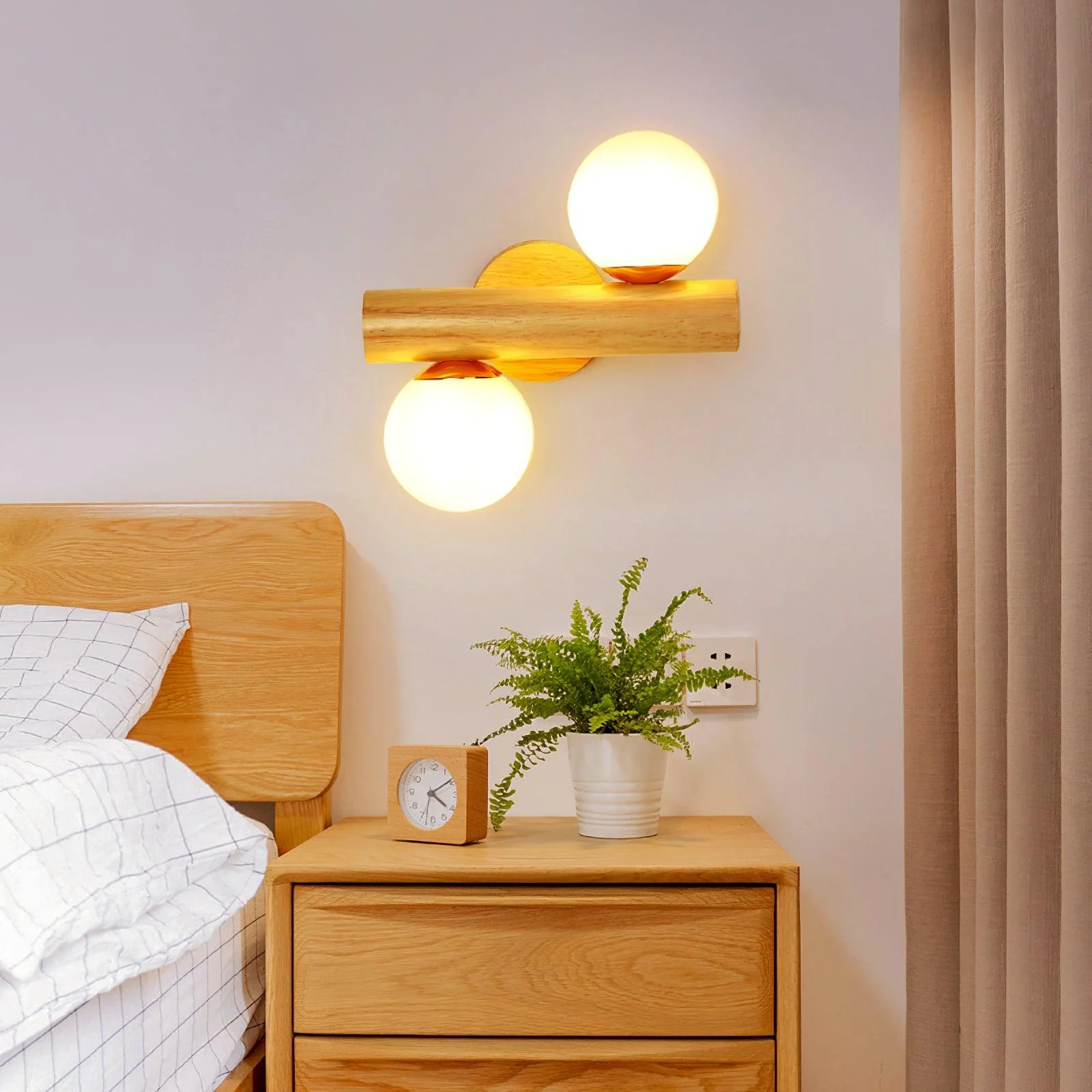 Vexorise Wood Scandinavian Wall Lamp - Image 13