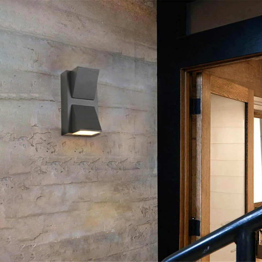 Vexto Modern Black Metal LED Outdoor Wall Lamp - Image 10