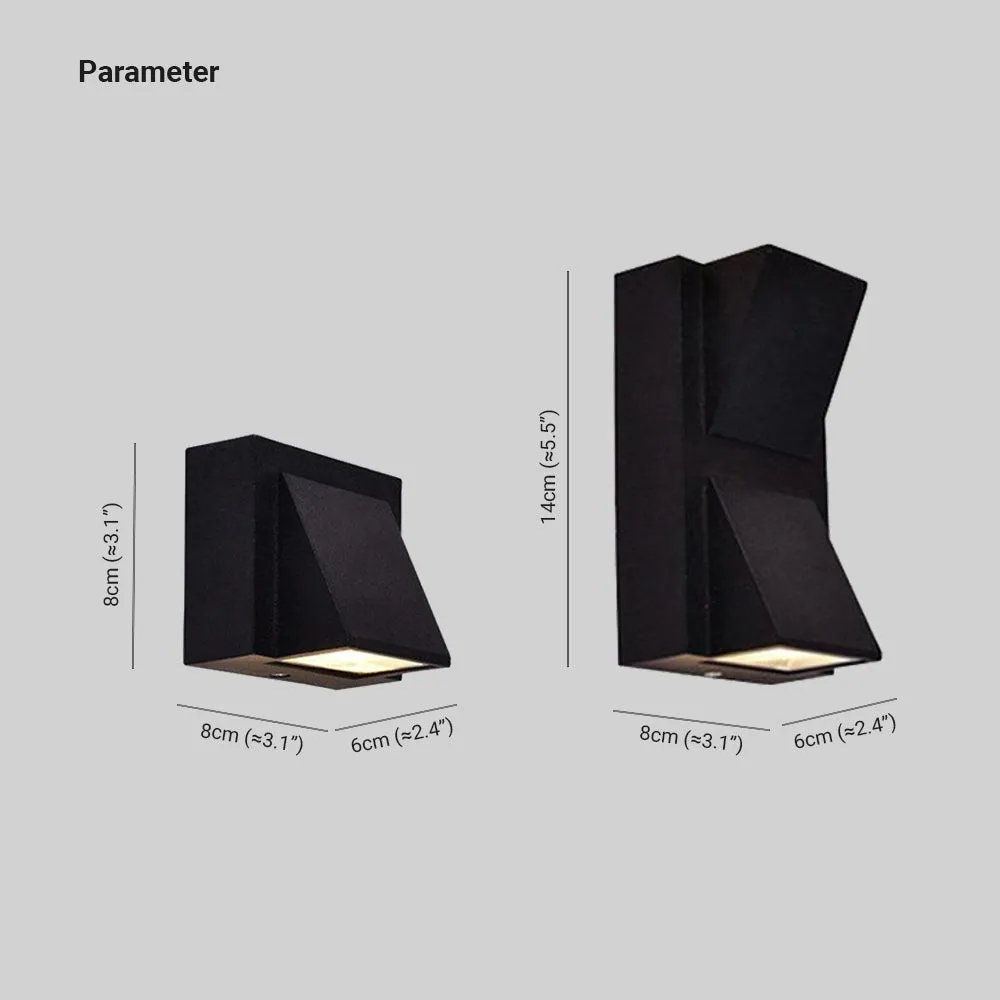 Vexto Modern Black Metal LED Outdoor Wall Lamp - Image 4