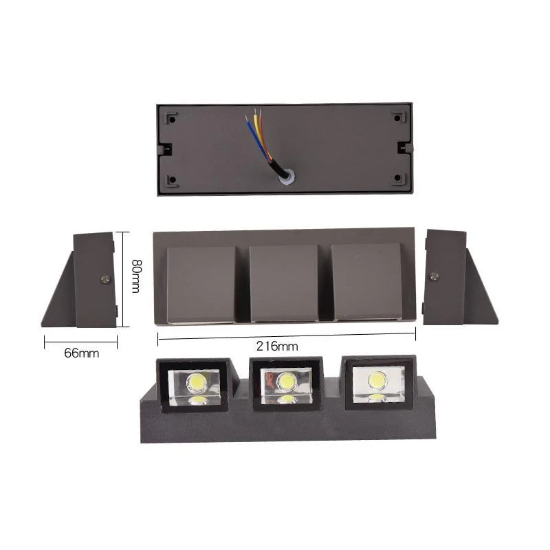 Vexto Modern Black Metal LED Outdoor Wall Lamp - Image 9