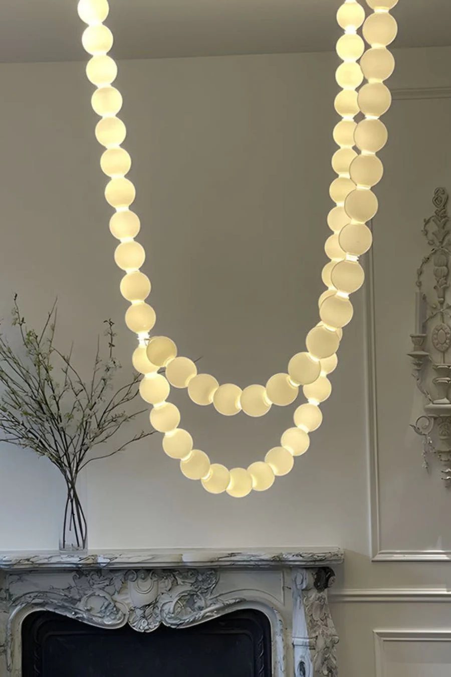 Vicariel Pearl Necklace Balls Glass Chandelier - Image 34