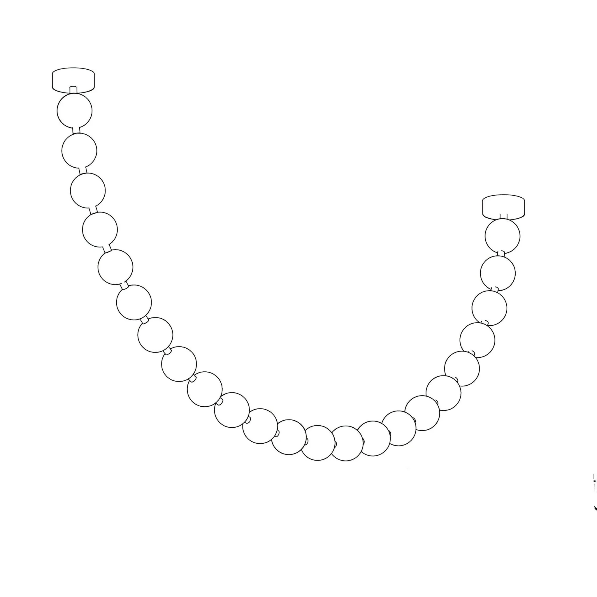 Vicariel Pearl Necklace Balls Glass Chandelier - Image 5