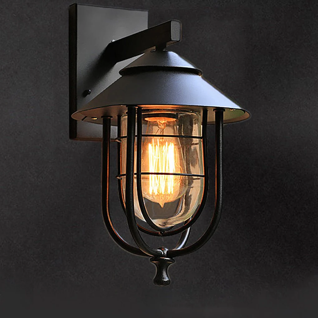 Victorious Vintage Industrial Glass Outdoor Sconce Wall Lights - Image 5