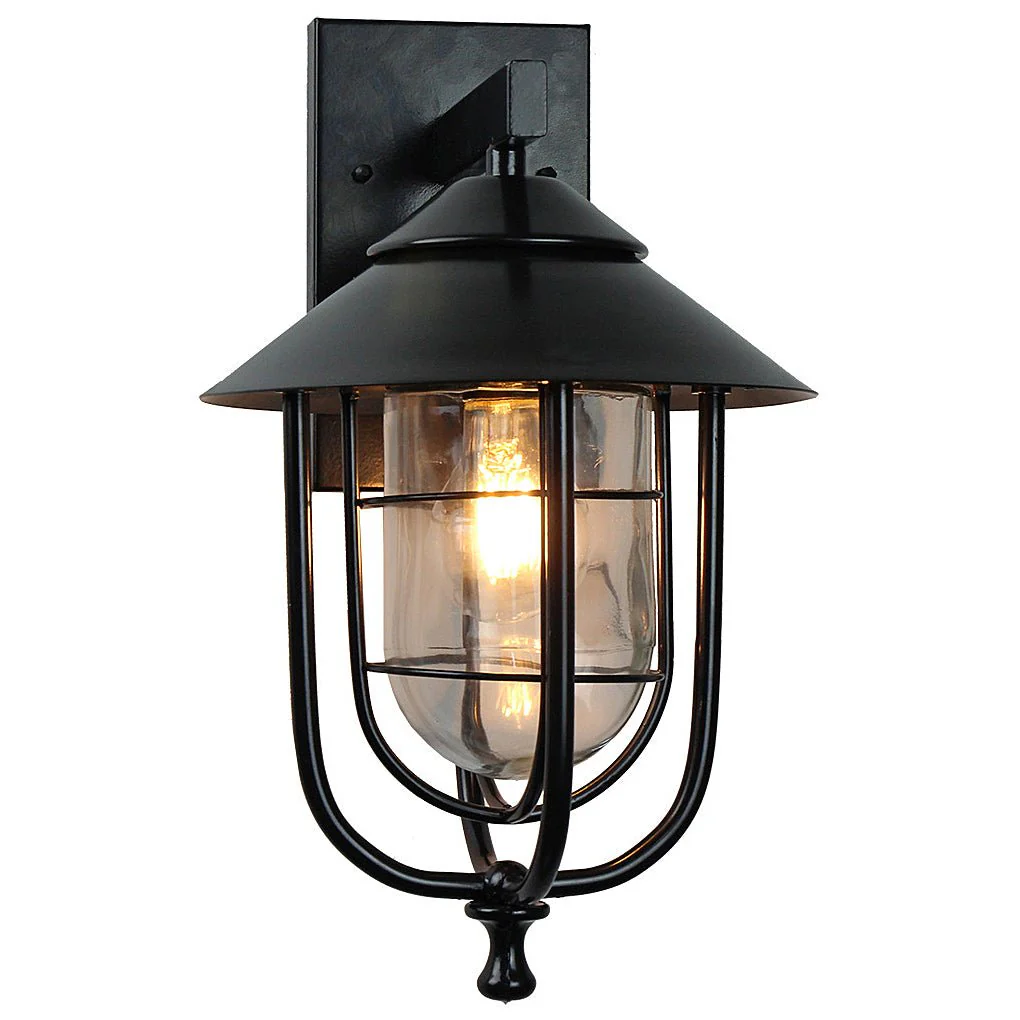 Victorious Vintage Industrial Glass Outdoor Sconce Wall Lights - Image 6