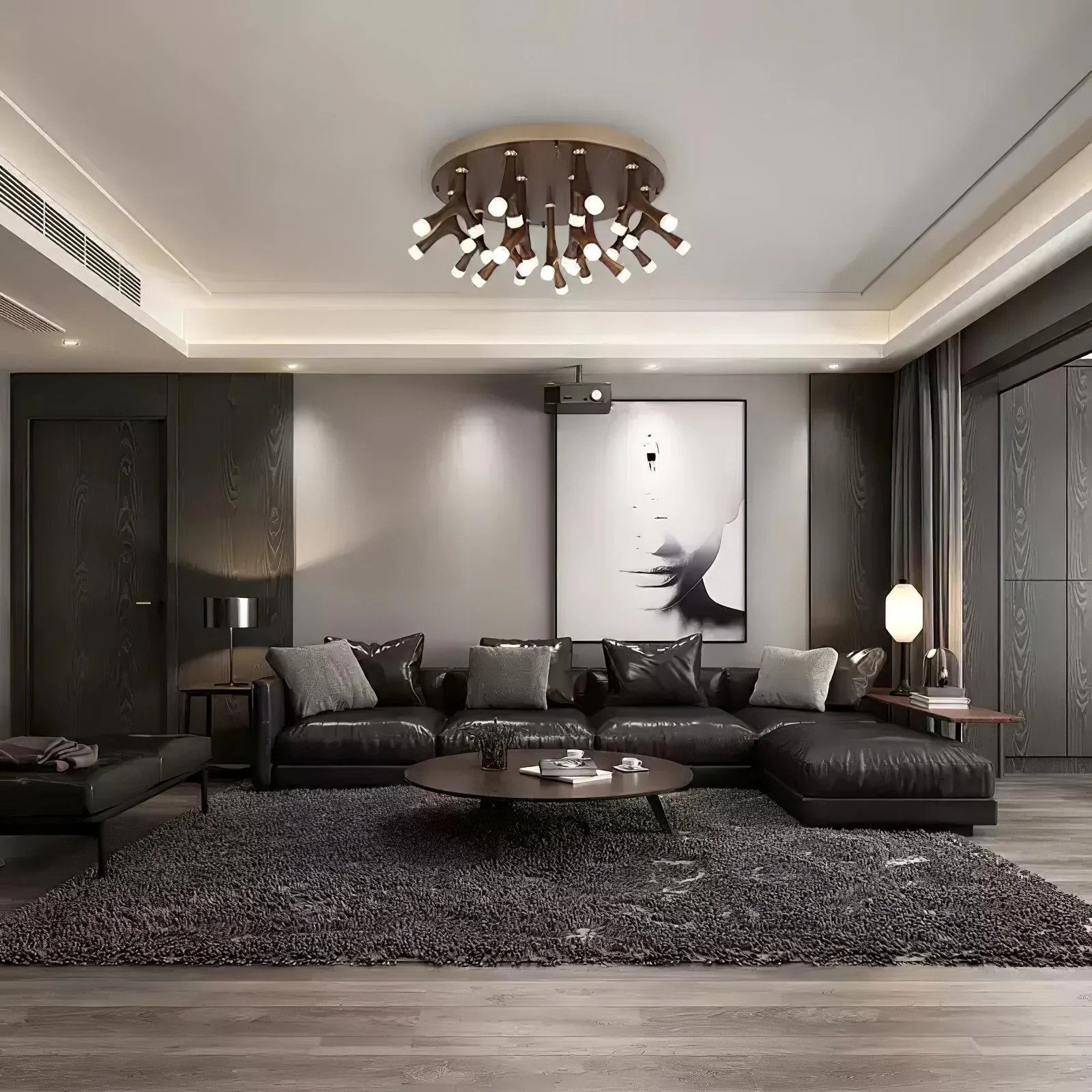 Vilorion Nature-Inspired Wood Ceiling Light - Image 23