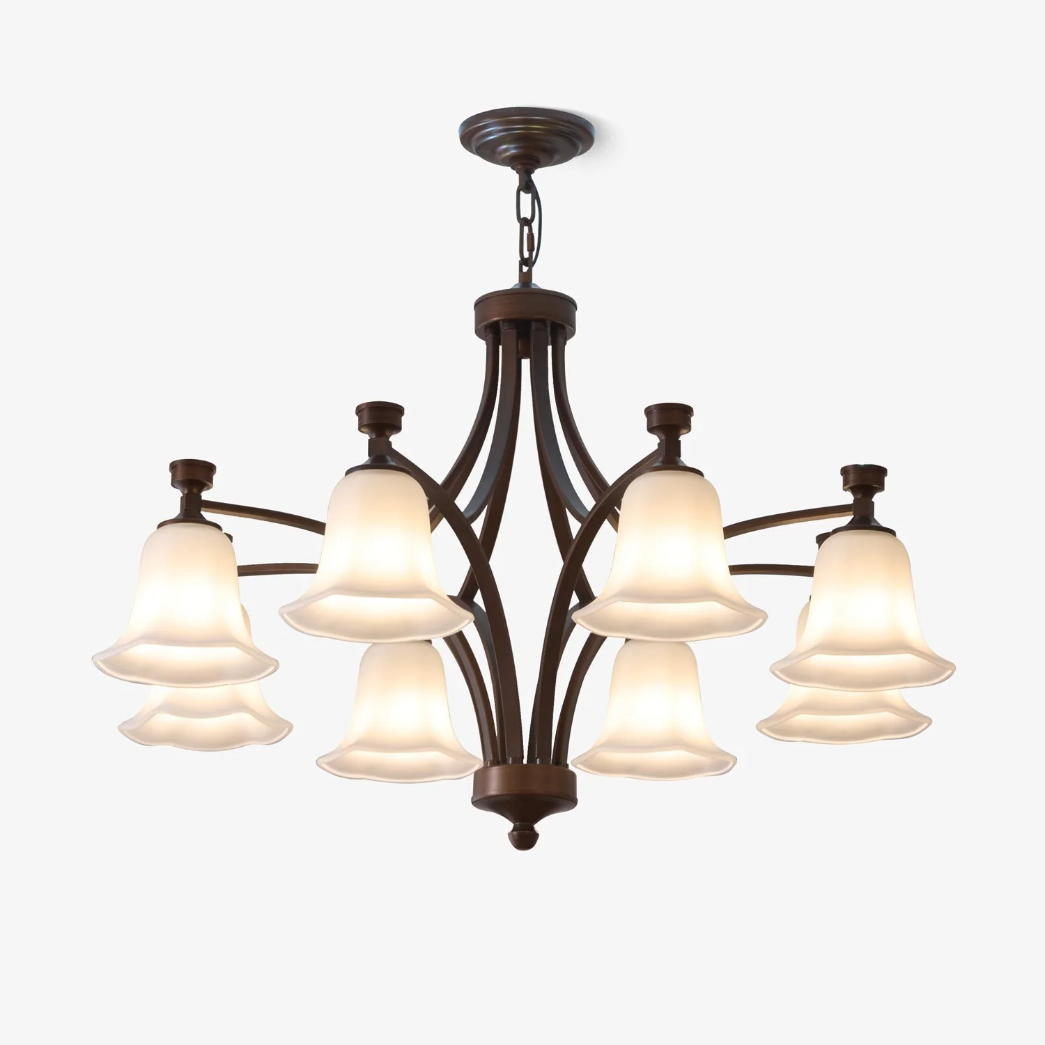 Viloros Traditional Premium Bell Glass Chandelier