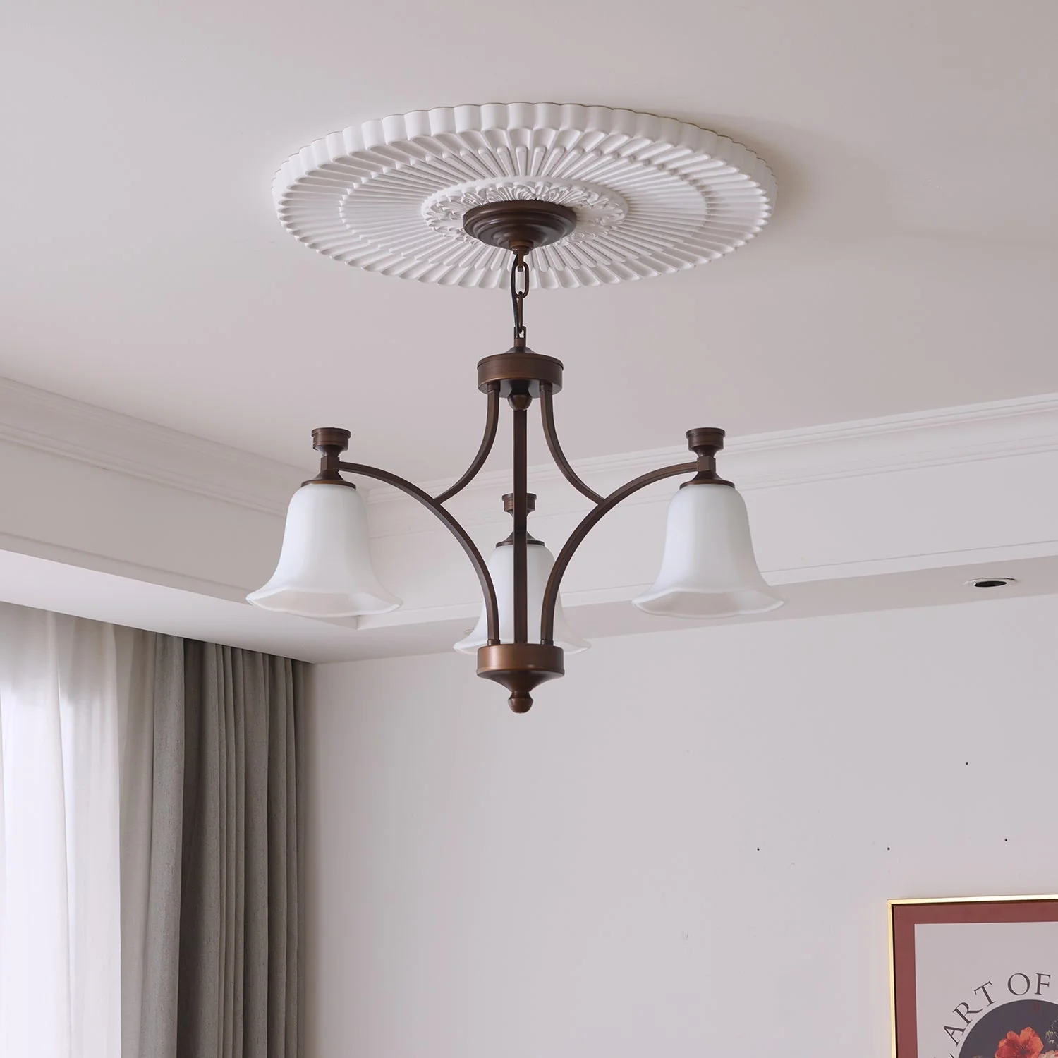 Viloros Traditional Premium Bell Glass Chandelier - Image 11