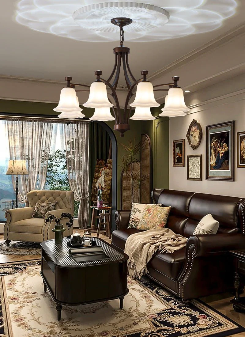 Viloros Traditional Premium Bell Glass Chandelier - Image 12