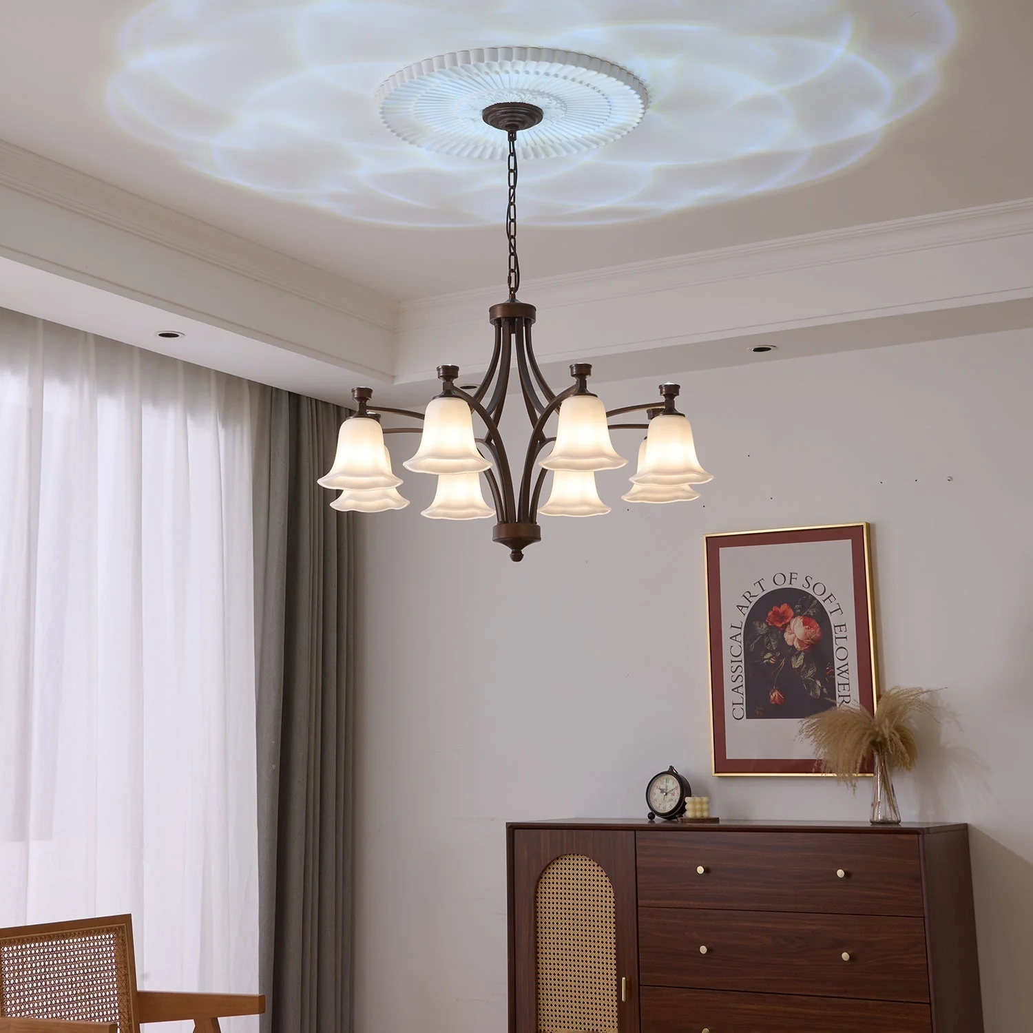Viloros Traditional Premium Bell Glass Chandelier - Image 16