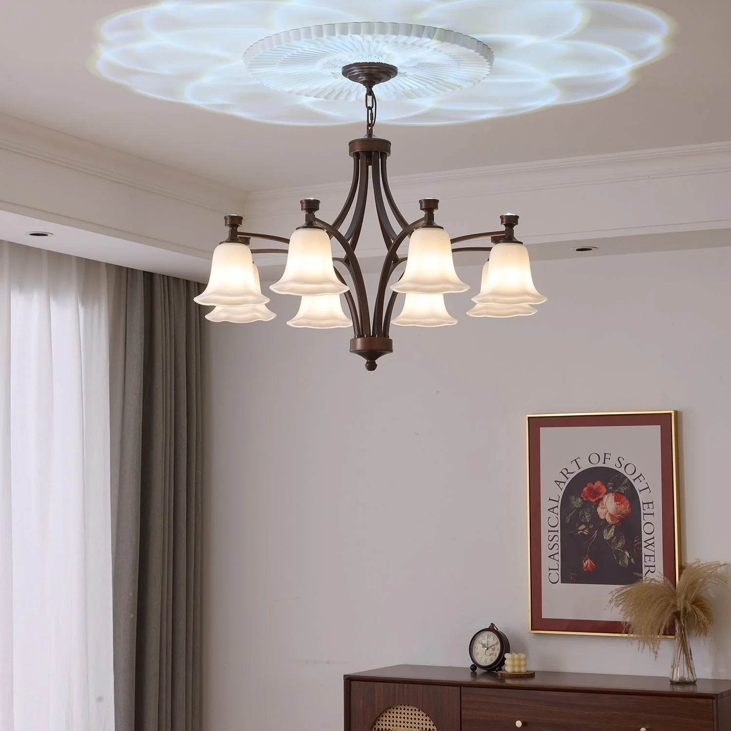Viloros Traditional Premium Bell Glass Chandelier - Image 18