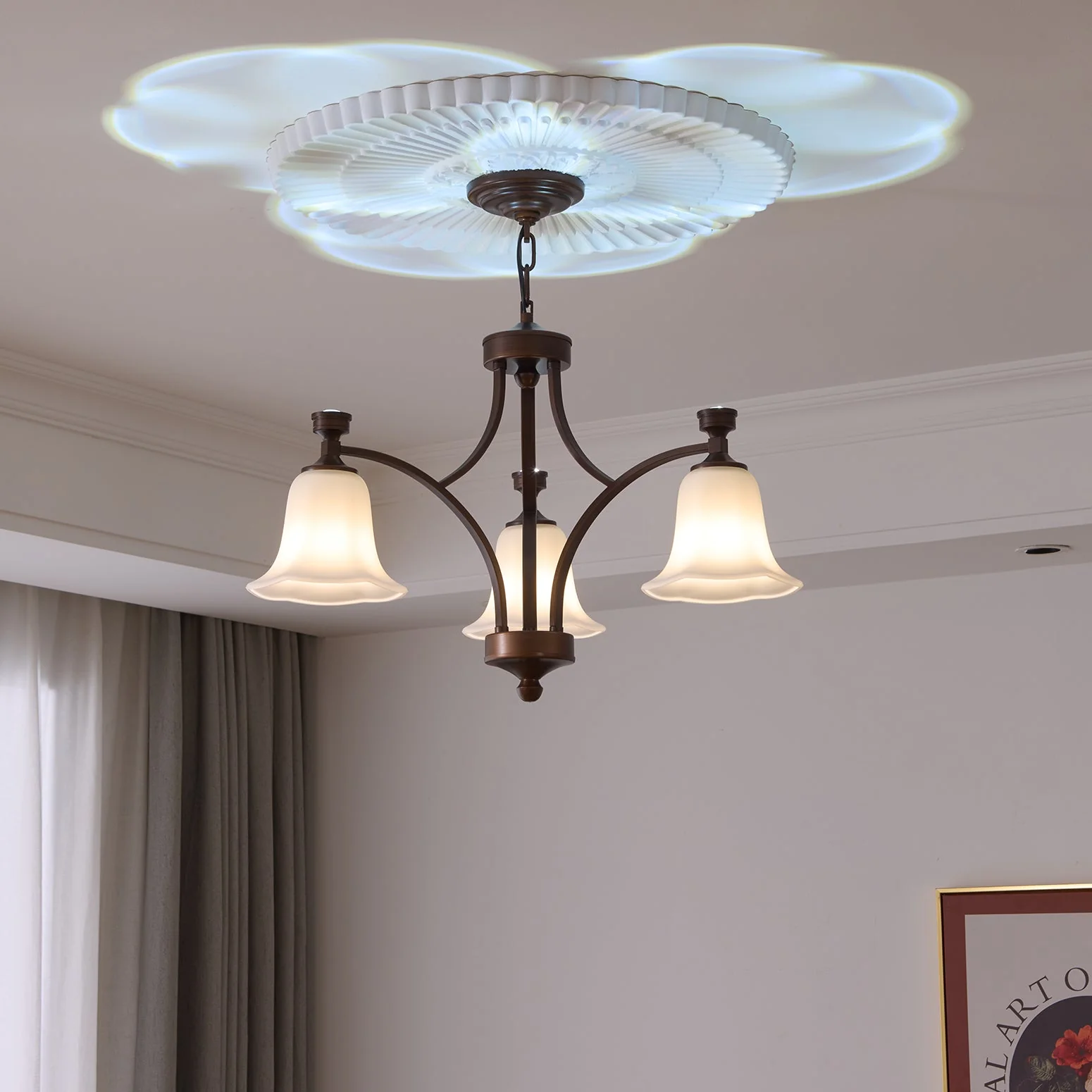 Viloros Traditional Premium Bell Glass Chandelier - Image 19