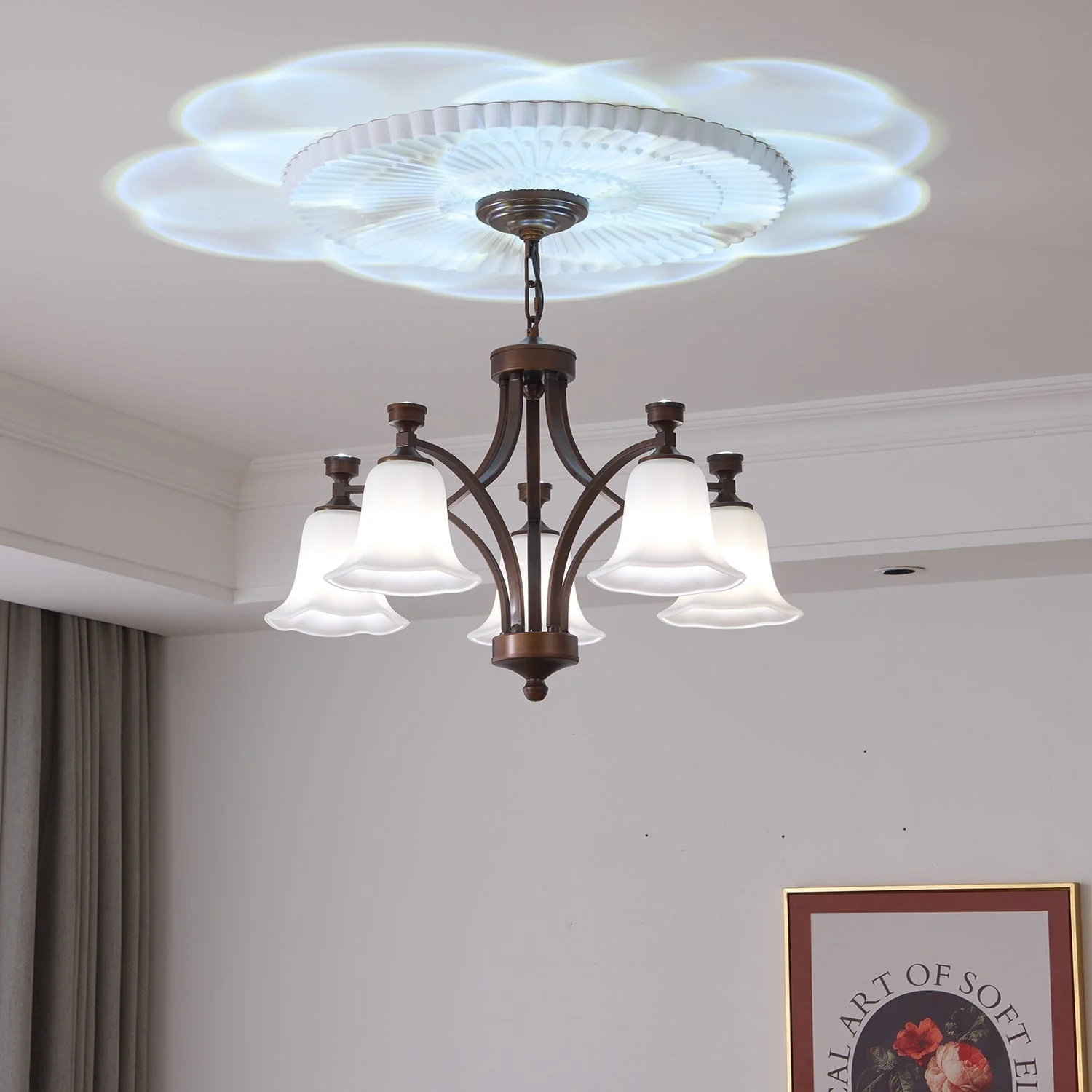 Viloros Traditional Premium Bell Glass Chandelier - Image 20